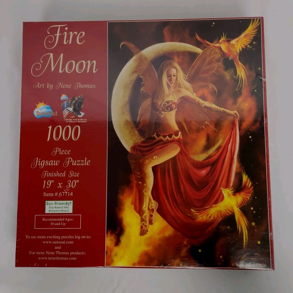 New Sunsout Puzzle Nene‎ Thomas "Fire Moon" Item 67714 - 19"x30"